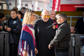 Jolanda Neff und Bruder Magnus beim Interview.